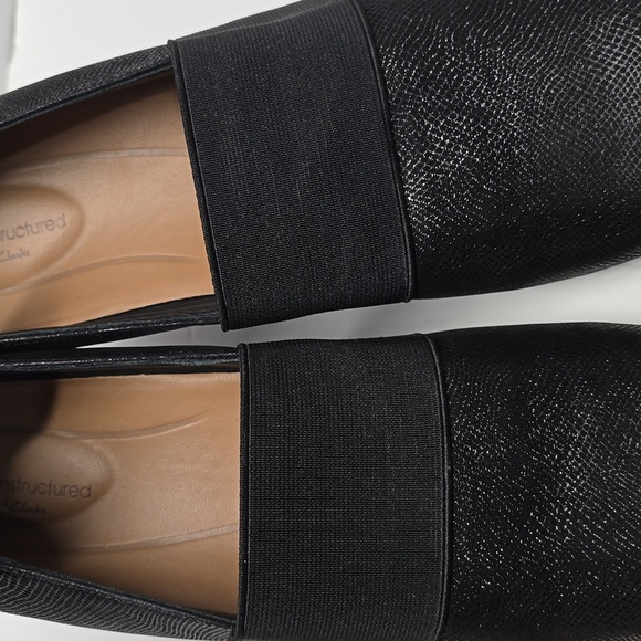 {Clarks}  Unstructured Women's Elegant Black Women's Loafers - Size 10 N - Picture 5 of 12